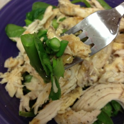 Asian Chicken Salad featuring my PB&J Chicken!