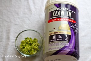 This is the protein powder I used...and my beautiful zucchini!